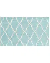 The Rug Market Lattice 30x48in Doormat In Blue