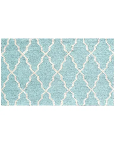 The Rug Market Lattice 30x48in Doormat In Blue