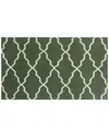 The Rug Market Lattice 30x48in Doormat In Green