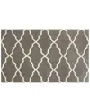 The Rug Market Lattice 30x48in Doormat In Grey