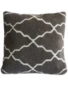 The Rug Market Lattice Indoor/outdoor Pillow In Grey
