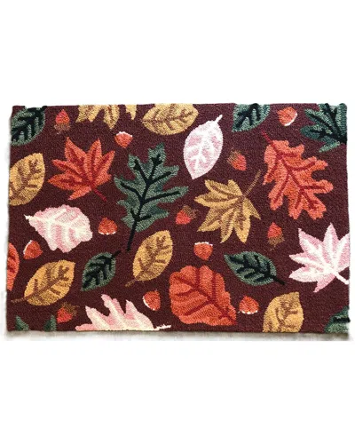 The Rug Market Leaf Toss 24x36in Doormat In Brick