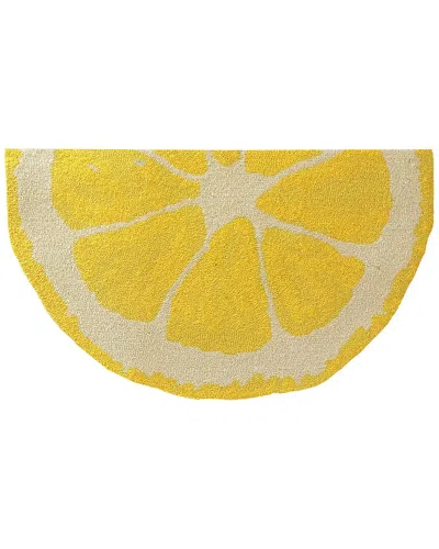 The Rug Market Lemon Slice Indoor/outdoor Doormat In Yellow