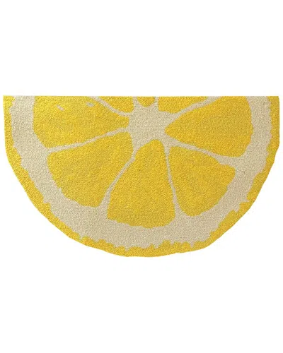 The Rug Market Lemon Slice Indoor/outdoor Doormat In Yellow