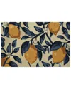 The Rug Market Lemon Vine 30x48in Doormat In Cream