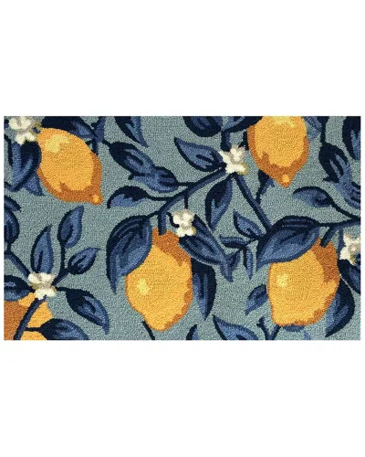 The Rug Market Lemon Vine Indoor/outdoor Doormat In Blue