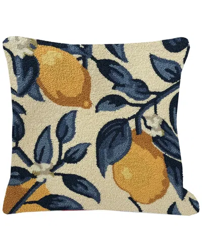 The Rug Market Lemon Vine Indoor/outdoor Pillow In White