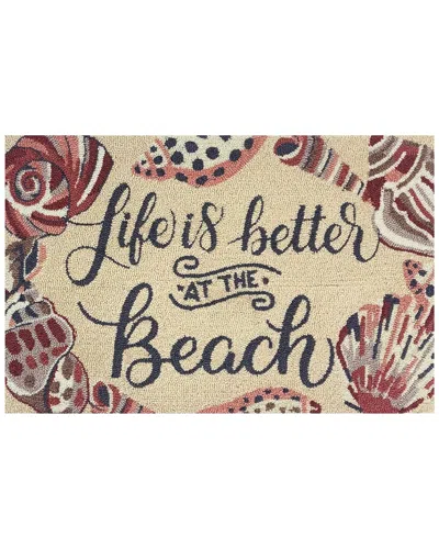 The Rug Market Life's A Beach Indoor/outdoor Doormat In White