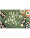 THE RUG MARKET THE RUG MARKET LIFE IS BETTER IN FLIP FLOP INDOOR/OUTDOOR DOORMAT