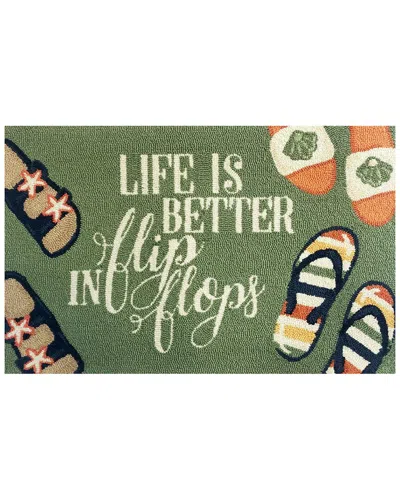 THE RUG MARKET THE RUG MARKET LIFE IS BETTER IN FLIP FLOPS 30X48IN DOORMAT