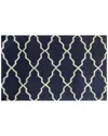 The Rug Market Link Lattice 30x48in Doormat In Blue