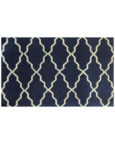 The Rug Market Link Lattice 30x48in Doormat In Blue