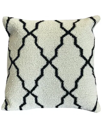 The Rug Market Link Lattice Indoor/outdoor Pillow In Black