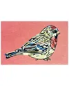 The Rug Market Luna Bird 30x48in Doormat In Coral