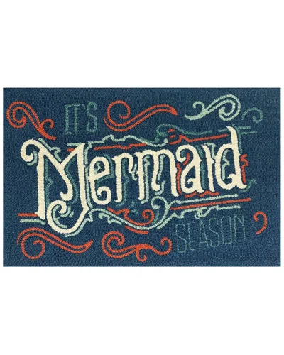 The Rug Market Mermaid Season Indoor/outdoor Doormat In Blue