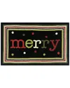 The Rug Market Merry Dots 24x36in Doormat In Black