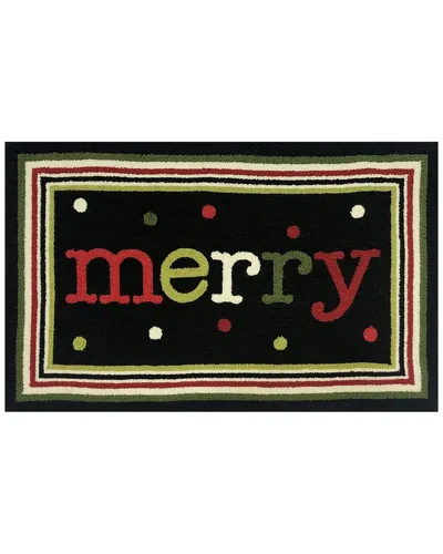 The Rug Market Merry Dots 24x36in Doormat In Black