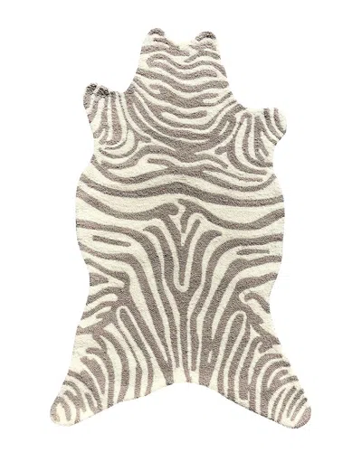 The Rug Market Mini Zebra Shaped Rug In Brown