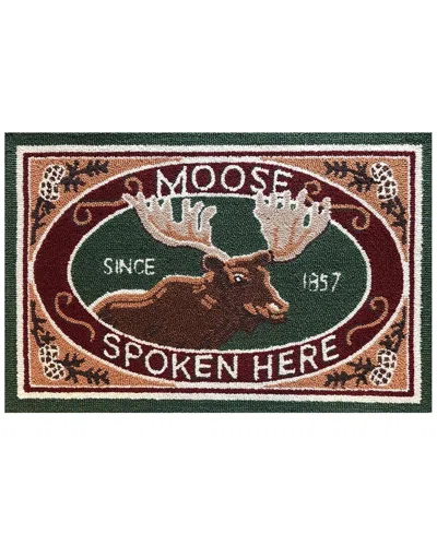 The Rug Market Moose Spoken Here Rug In Brown