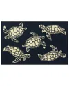 The Rug Market Multi Turtle Indoor/outdoor Doormat In Blue
