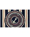 The Rug Market Nautical Anchor 30x48in Doormat In Blue