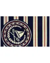 The Rug Market Nautical Boat Oars Indoor/outdoor Doormat In Blue