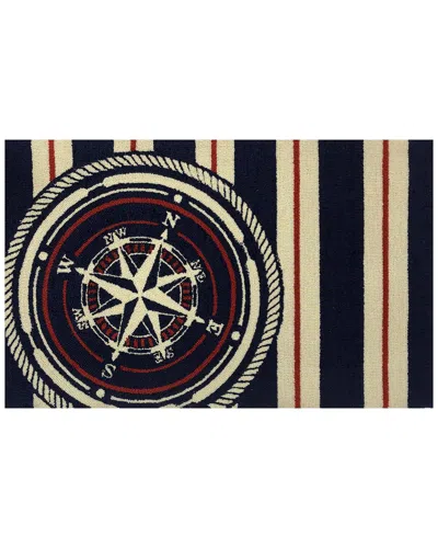 THE RUG MARKET THE RUG MARKET NAUTICAL COMPASS 30X48IN DOORMAT