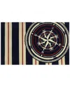 The Rug Market Nautical Compass Indoor/outdoor Doormat In Blue