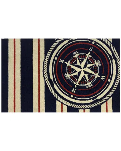THE RUG MARKET THE RUG MARKET NAUTICAL COMPASS INDOOR/OUTDOOR DOORMAT