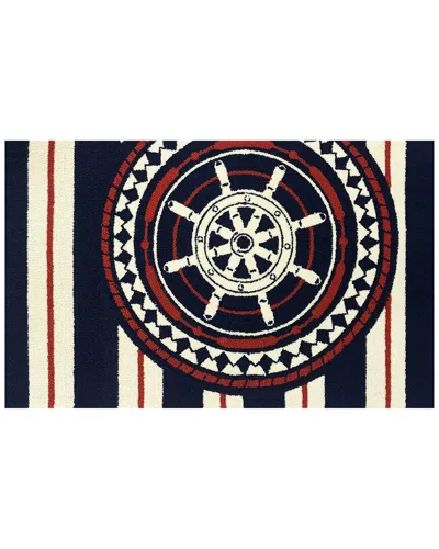 THE RUG MARKET THE RUG MARKET NAUTICAL WHEEL INDOOR/OUTDOOR DOORMAT