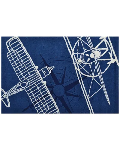The Rug Market Outline Plane Rug In Blue