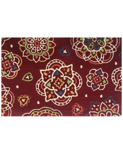 The Rug Market Patricia Indoor/outdoor Doormat In Burgundy