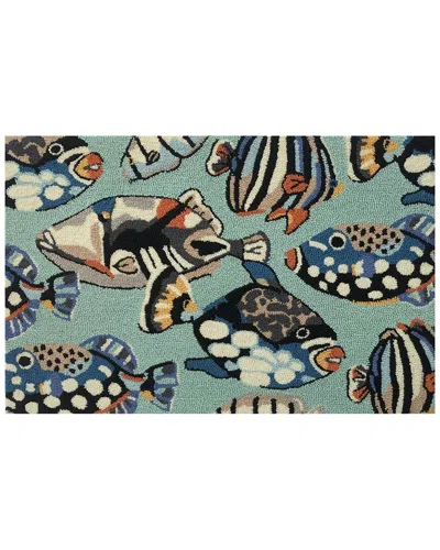 The Rug Market Pattern Fish Toss 30x48in Doormat In Multi