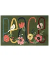 The Rug Market Peace Indoor/outdoor Doormat In Green