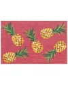 The Rug Market Pineapple Toss 24x36in Doormat In Coral