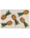 The Rug Market Pineapple Toss 30x48in Doormat In Ivory