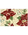 The Rug Market Poinsettia Slice 24x36in Doormat In White