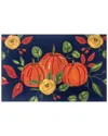 The Rug Market Pumpkin Trio 24x36in Doormat In Indigo