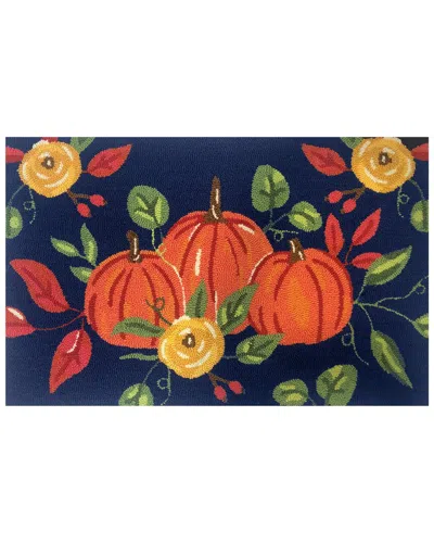 The Rug Market Pumpkin Trio 30x48 Doormat In Indigo