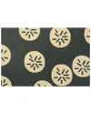 The Rug Market Sand Dollar 30x48in Doormat In Aqua