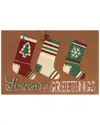 The Rug Market Seasons Greetings Stockings 24x36in Doormat In Multicolor