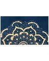 The Rug Market Side Mandala 30x48in Doormat In Blue