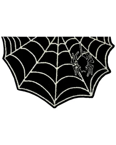 The Rug Market Spider Web Slice 24x36in Doormat In Black