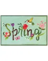 The Rug Market Spring Bloom 24x36in Doormat In Aqua