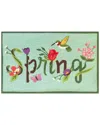The Rug Market Spring Bloom 30x48in Doormat In Aqua
