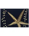 The Rug Market Starfish 30x48in Doormat In Indigo
