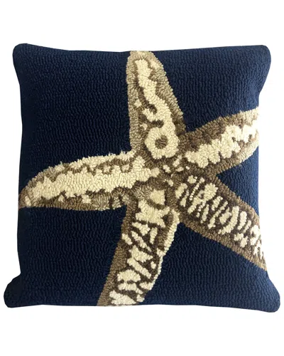 The Rug Market Starfish Indoor/outdoor Pillow In Blue