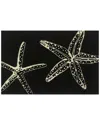 The Rug Market Starfish Outline Indoor/outdoor Doormat In Black