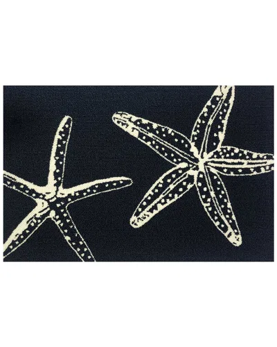 The Rug Market Starfish Outline Indoor/outdoor Doormat In Blue