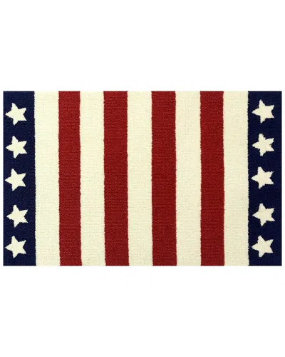 The Rug Market Stars & Stripes Indoor/outdoor Doormat In Red